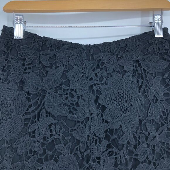 Naf Naf Black Floral Lace High Rise Short  Shorts size ~26/S - Picture 7 of 12